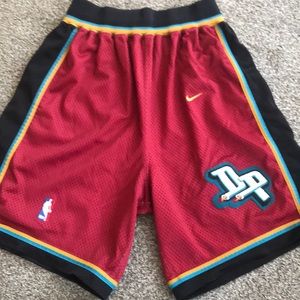 Rare Vintage Nike Authentic Detroit Pistons shorts